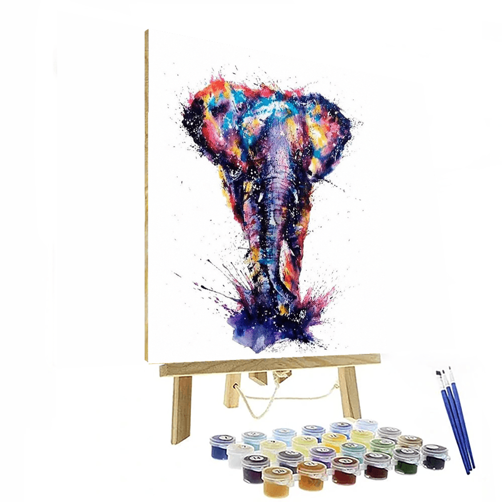 Watercolor Elephant Paint By Numbers Painting Kit – Artistry Rack