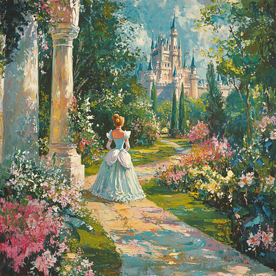 Cinderella's Royal Garden - Disney Inspired DIY Paint By Numbers