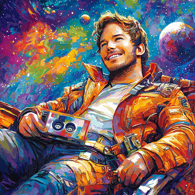 Chris Pratt: From Parks To The Stars Of Guardians Painting Number Kit