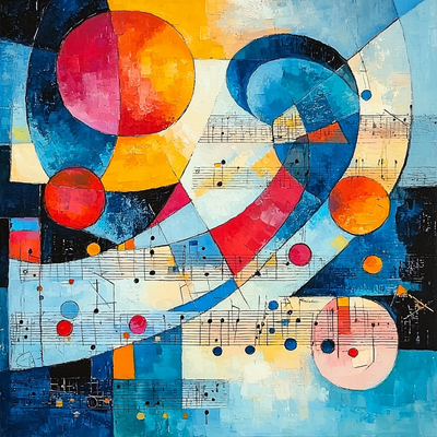 Wassily Kandinsky Inspired Kandinsky's Musical Interlude Paint By Number