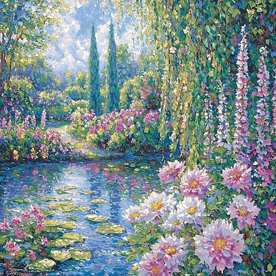 Claude Monet Inspired Ethereal Garden Of Flowers Paint By Numbers Kits