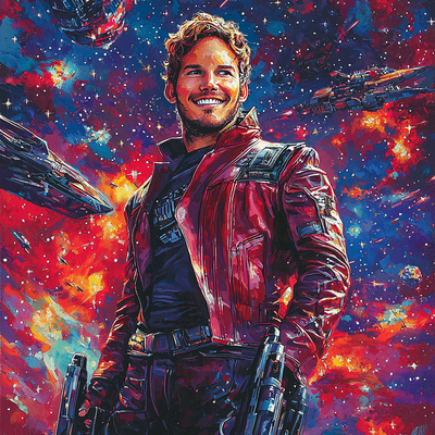 Chris Pratt: Galactic Journeys With Star-Lord Painting Number Kit