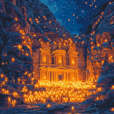 Petra By Night - Jordan Paint By Number