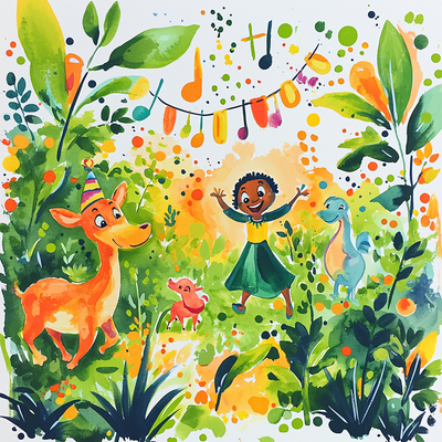 Pumbaa's Jungle Dance Party - Disney Inspired Numbered Painting Kits