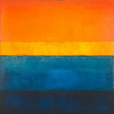 Mark Rothko Inspired Rothko's Urban Sunrise Paint By Number