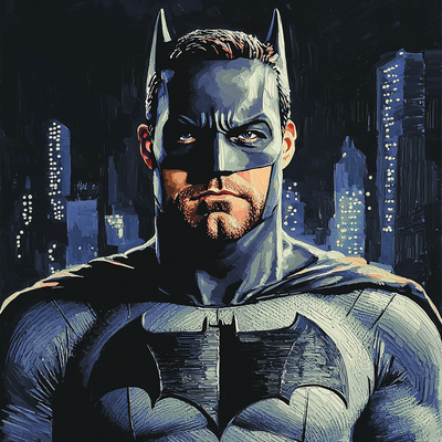 Ben Affleck: The Resilient Force Of Batman Paint By Numbers