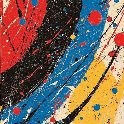 Jackson Pollock Inspired Dynamic Dance Of Colors Paint By Number