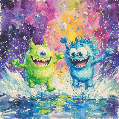 Sully And Mike's Monster Adventures - Disney Inspired Painting By Numbers Kit