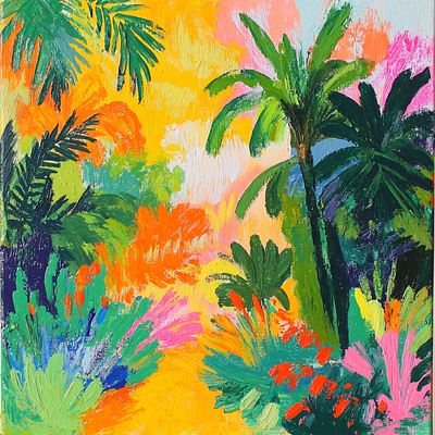 Henri Matisse Inspired Matisse's Tropical Vista Number Painting