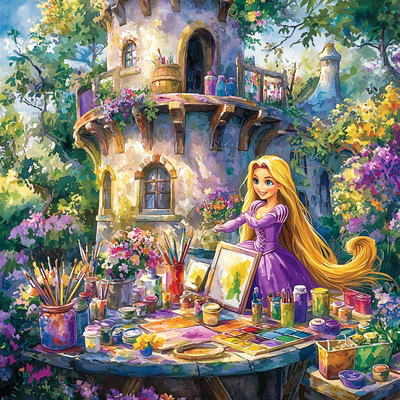 Rapunzel's Creative Adventure - Disney Inspired Numbered Painting Kits