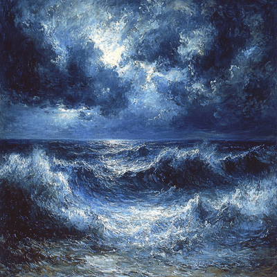 J.M.W. Turner Inspired Emotional Storms Number Painting