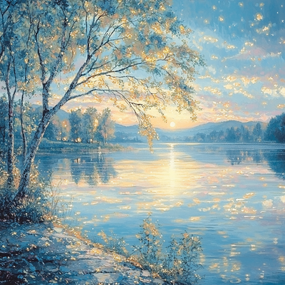 Thomas Kinkade Inspired Quiet Waters Paint By Numbers Art