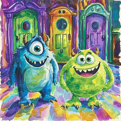 Monsters Inc. Scare Floor - Disney Inspired Paint By Numbers Kits