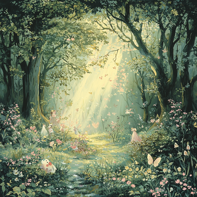 Rackham Inspired The Magical Forest Number Painting