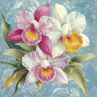 Pierre-Joseph Redouté Inspired Radiant Orchids DIY Paint By Numbers