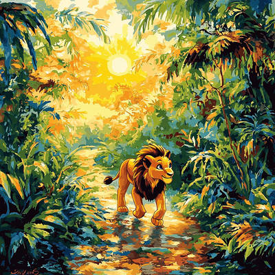 Simba's Journey To Pride Rock - Disney Inspired Painting By Numbers Kit