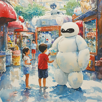 Baymax's Heroic Healthcare - Disney Inspired Paint By Numbers Art