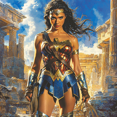 Gal Gadot: The Empowering Wonder Of Cinematic Legend Paint By Numbers Art