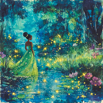 Tiana's Enchanted Bayou - Disney Inspired Number Painting