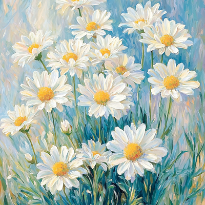 Pierre-Auguste Renoir Inspired Dreamy Daisies DIY Paint By Numbers