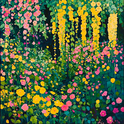 Klimt Inspired Enchanted Spring Awakening Number Painting