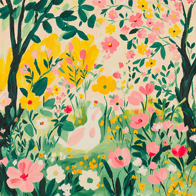 Matisse Inspired Celestial Garden Of Friends Number Painting