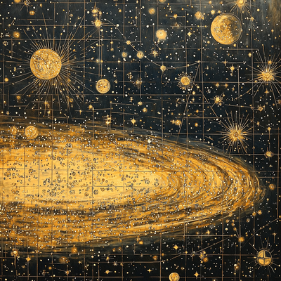 Gustav Klimt Inspired Celestial Map Marvel Paint By Numbers