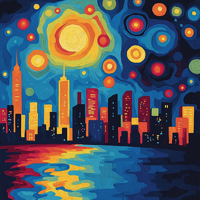 Henri Matisse Inspired Melodic City Nights Paint By Numbers Kits