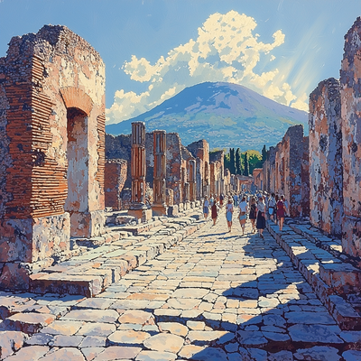 The Ruins Of Pompeii Numbered Painting Kits