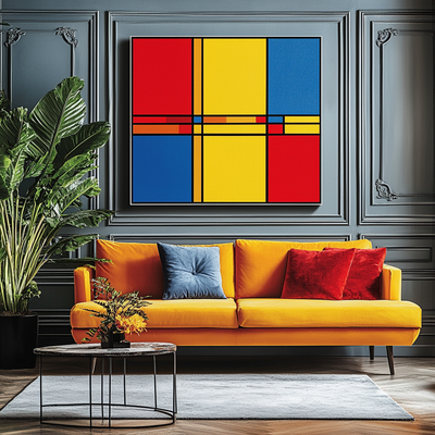 Piet Mondrian Inspired Avant-garde Patterns Paint By Number