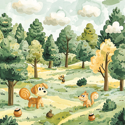 Dug's Squirrel Adventure - Disney Inspired Numbered Painting Kits