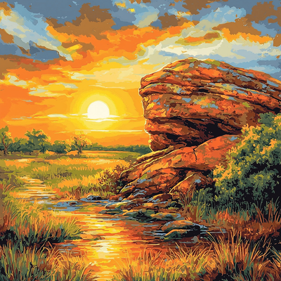 The Lion King's Pride Rock - Disney Inspired Painting By Numbers Kit