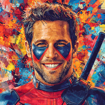 Ryan Reynolds: The Quick-Witted Merc With A Heart Paint By Numbers Art