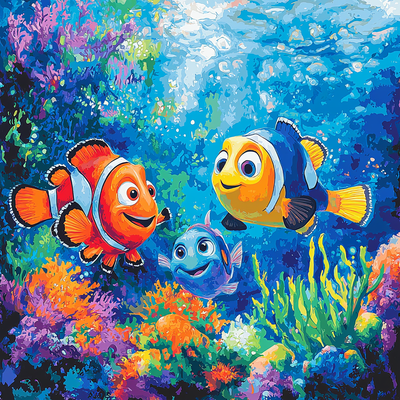 Finding Nemo's Ocean Journey - Disney Inspired Painting By Numbers Kit