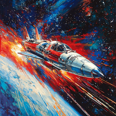 Robert McCall Inspired Retro Galactic Journey Paint By Numbers Kits