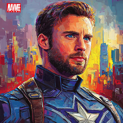 Chris Evans: The Captain's Courageous Journey Paint By Numbers Art