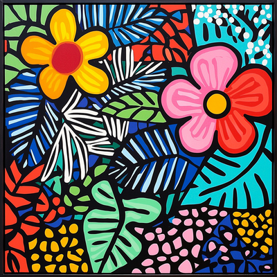 Keith Haring Inspired Nature's Dance Paint By Numbers Art