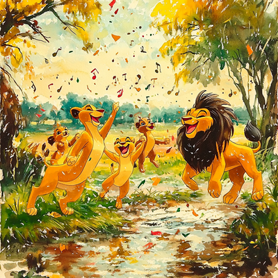 Simba's Royal Celebration - Disney Inspired Numbered Painting Kits