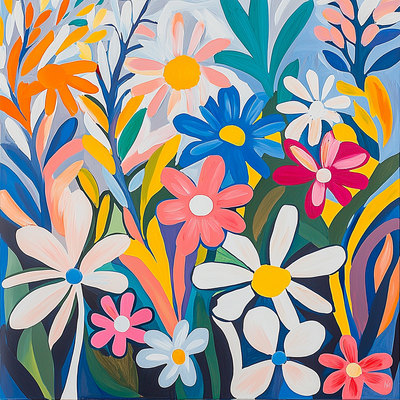 Henri Matisse Inspired Floral Melodies Paint By Numbers Art