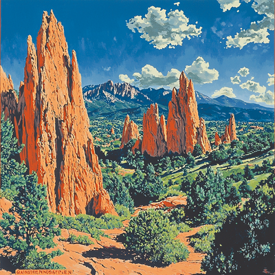 Garden Of The Gods - Colorado Paint By Number