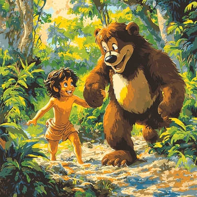 The Jungle Book's Friendship Celebration - Disney Inspired Painting Number Kit