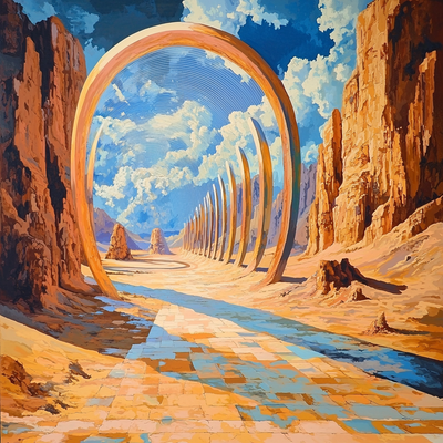 Salvador Dali Inspired Dali's Dreamy Desert Paint By Number