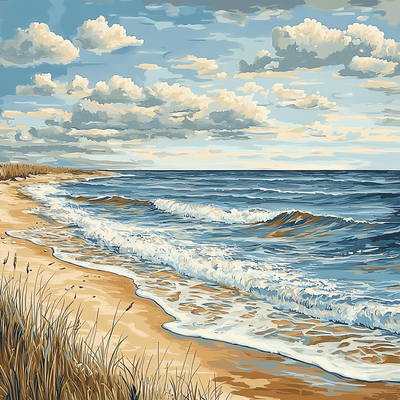 Winslow Homer Inspired Timeless Beach Escape Paint By Number