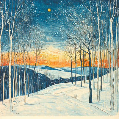 Edvard Munch Inspired Munch's Winter Tale Paint By Number