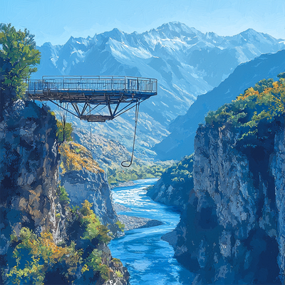 Nevis Bungy Jump - Queenstown Paint By Number