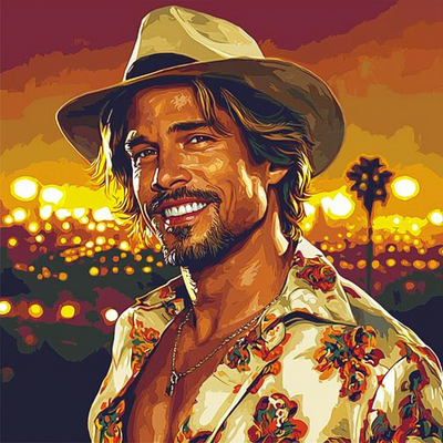 Brad Pitt: The Golden Star Of Cinematic Excellence Paint By Numbers