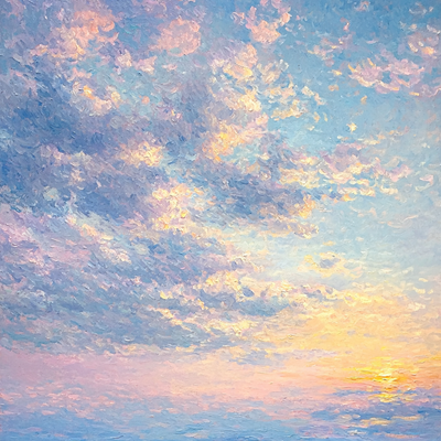 Claude Monet Inspired Ethereal Clouds At Dawn Numbered Painting Kits