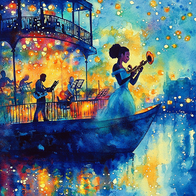 Tiana's Riverboat Serenade - Disney Inspired Painting By Numbers Kit