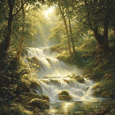 John William Waterhouse Inspired Mystical Waterfalls Paint By Number