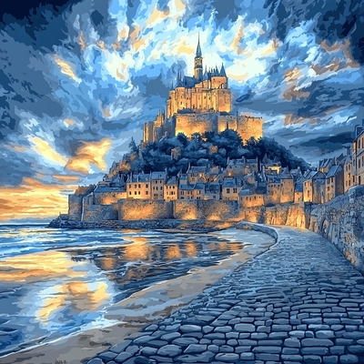 Mont Saint-Michel - Normandy Paint By Number